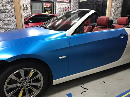 부천래핑 bmw 328컨버터블 반무광 사틴블루 전체랩핑 / 부천 상이로