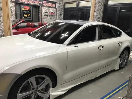부천래핑 신형 아우디a7 5.5 tdi 커스텀오더 화이트아이보리 전체래핑 / 부천 상이로