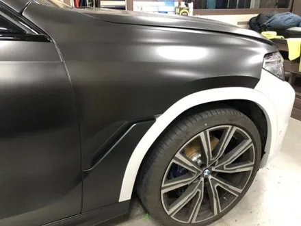 [자동차 랩핑] 신형 bmw x6 40d  사틴 블랙 무광 전체 랩핑 시공 부천 모터가드존 본점 / 부천 상이로