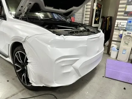 부천 랩핑 bmw x7 사틴 화이트 무광 전체 랩핑 및 크롬 죽이기 랩핑완성! / 부천 상이로