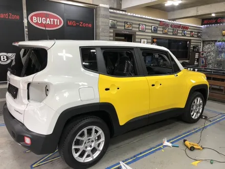 인천부천랩핑 지프 jeep 레니게이드 다크옐로우 유광필름 전체랩핑시공 / 부천, 광명, 시흥