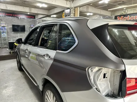 bmw x5 사틴 다크 그레이 전체 랩핑 및 크롬 죽이기 랩핑 완성![모터가드존 본점] / 부천 상이로