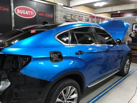 부천래핑 신형 bmwx6 순정 에스토닉블루 래핑 블루메탈릭 전체랩핑 / 부천 상이로
