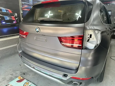 bmw x5 사틴 다크 그레이 전체 랩핑 및 크롬 죽이기 랩핑 완성![모터가드존 본점] / 부천 상이로