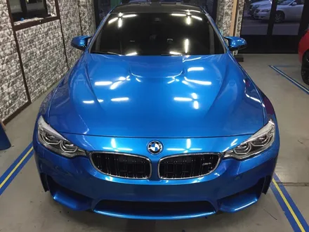 부천 랩핑 bmw m4랩핑  브라이트 블루 메탈릭 유광 전체랩핑 인천랩핑 / 부천 상이로