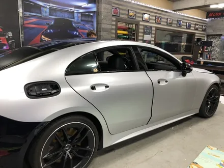 신형 벤츠 cls53 amg 랩핑 완성! 사틴 실버 메탈릭 전체랩핑 / 부천, 광명, 시흥