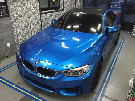 부천 랩핑 bmw m4랩핑  브라이트 블루 메탈릭 유광 전체랩핑 인천랩핑 / 부천 상이로