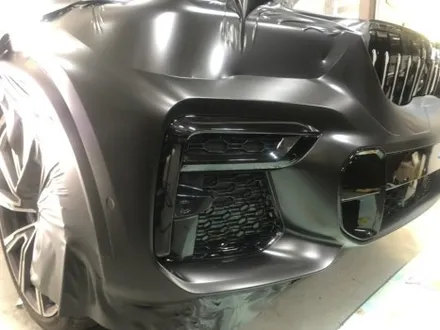 [자동차 랩핑] 신형 bmw x6 40d  사틴 블랙 무광 전체 랩핑 시공 부천 모터가드존 본점 / 부천 상이로