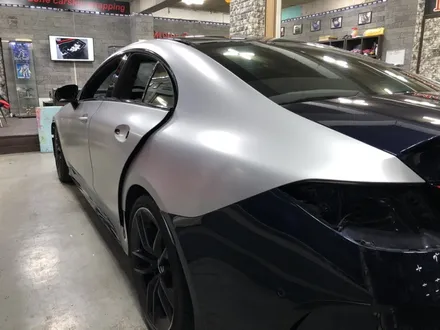 신형 벤츠 cls53 amg 랩핑 완성! 사틴 실버 메탈릭 전체랩핑 / 부천, 광명, 시흥