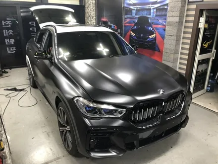 [자동차 랩핑] 신형 bmw x6 40d  사틴 블랙 무광 전체 랩핑 시공 부천 모터가드존 본점 / 부천 상이로