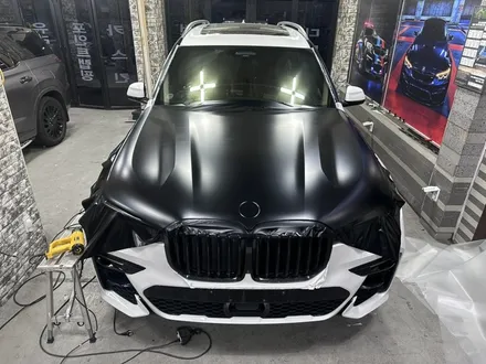 [모터가드존] bmw x7 고광택 사틴 무광 블랙 전체 랩핑 완성!! 부천 랩핑 / 부천 상이로
