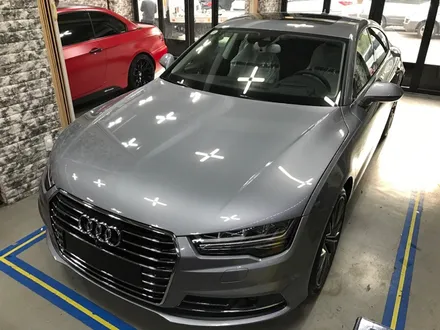 부천 랩핑 아우디 a7 5.5 TDI 사틴 네로 펄 전체랩핑 반무광 다크 그레이 랩핑 / 부천 상이로