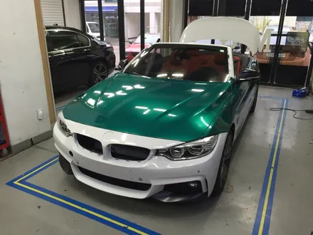 인천 부천랩핑 bmw 428i 컨버터블 m스포츠 다크그린펄전체랩핑시공 / 부천, 광명, 시흥