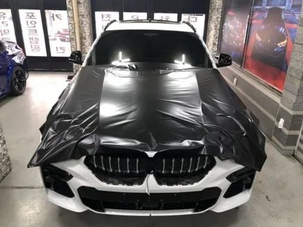 [자동차 랩핑] 신형 bmw x6 40d  사틴 블랙 무광 전체 랩핑 시공 부천 모터가드존 본점 / 부천 상이로