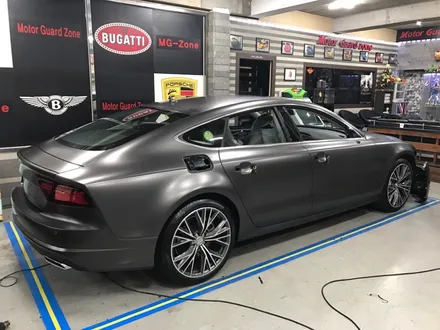 부천 랩핑 아우디 a7 5.5 TDI 사틴 네로 펄 전체랩핑 반무광 다크 그레이 랩핑 / 부천 상이로