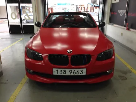 부천랩핑 bmw e93 328컨버터블 사틴 카마인 래드 전체랩핑 부천 반무광전체랩핑 / 부천 상이로