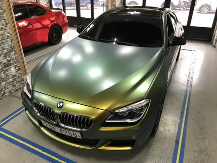 인천부천자동차랩핑 bmw 640d m 사틴 스프링플래쉬 카멜레온필름 전체랩핑 / 부천, 광명, 시흥
