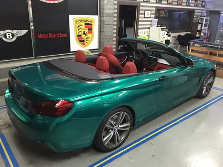 인천 부천랩핑 bmw 428i 컨버터블 m스포츠 다크그린펄전체랩핑시공 / 부천, 광명, 시흥