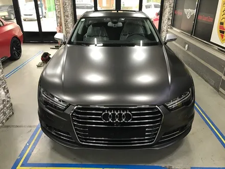 부천 랩핑 아우디 a7 5.5 TDI 사틴 네로 펄 전체랩핑 반무광 다크 그레이 랩핑 / 부천 상이로