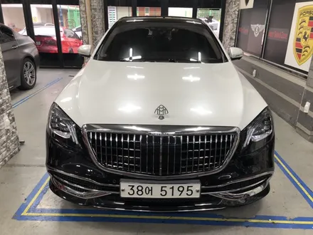 부천랩핑 벤츠 마이바흐 s650 팬텀 스타일 화이트펄유광 필름 커스텀 투톤랩핑 시공완성 모터가드존본점 / 부천 상이로