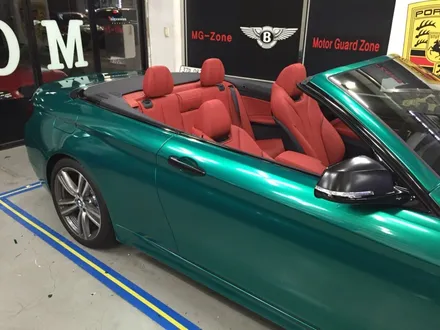 인천 부천랩핑 bmw 428i 컨버터블 m스포츠 다크그린펄전체랩핑시공 / 부천, 광명, 시흥