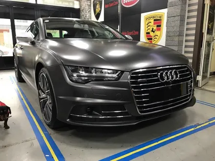 부천 랩핑 아우디 a7 5.5 TDI 사틴 네로 펄 전체랩핑 반무광 다크 그레이 랩핑 / 부천 상이로