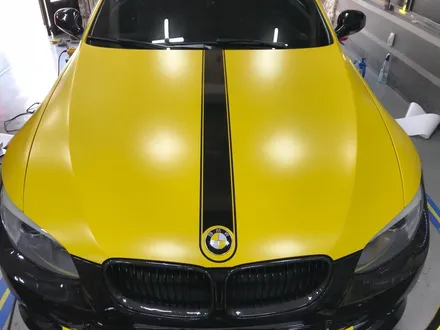bmw e93 328 컨버터블 반무광랩핑 사틴옐로우 전체랩핑시공 부천랩핑 / 부천 상이로
