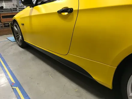 bmw e93 328 컨버터블 반무광랩핑 사틴옐로우 전체랩핑시공 부천랩핑 / 부천 상이로