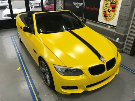 bmw e93 328 컨버터블 반무광랩핑 사틴옐로우 전체랩핑시공 부천랩핑 / 부천 상이로