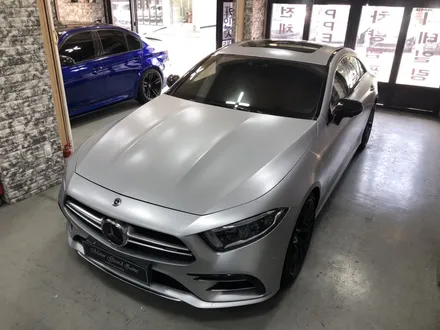 신형 벤츠 cls53 amg 랩핑 완성! 사틴 실버 메탈릭 전체랩핑 / 부천, 광명, 시흥
