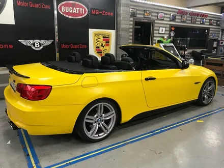 bmw e93 328 컨버터블 반무광랩핑 사틴옐로우 전체랩핑시공 부천랩핑 / 부천 상이로