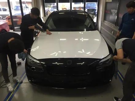 부천 랩핑 순백의 화이트 유광 랩핑+부천 전체랩핑+bmw f10 520d 화이트 랩핑 / 부천 상이로