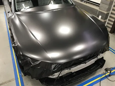 부천 랩핑 아우디 a7 5.5 TDI 사틴 네로 펄 전체랩핑 반무광 다크 그레이 랩핑 / 부천 상이로