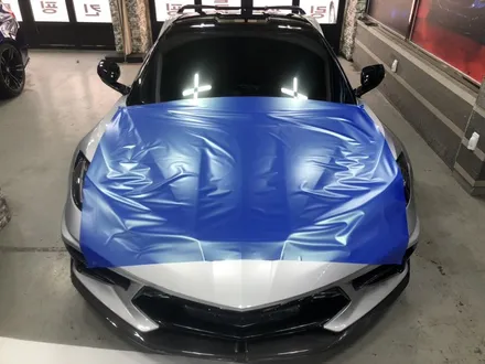 쉐보레 콜벳 c8( z06) 사틴 웨이브 블루 전체랩핑으로 업그레이드하기! / 부천, 광명, 시흥