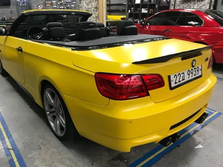 bmw e93 328 컨버터블 반무광랩핑 사틴옐로우 전체랩핑시공 부천랩핑 / 부천 상이로