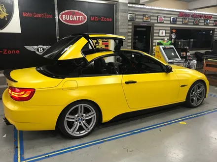 bmw e93 328 컨버터블 반무광랩핑 사틴옐로우 전체랩핑시공 부천랩핑 / 부천 상이로