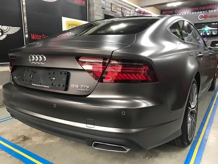 부천 랩핑 아우디 a7 5.5 TDI 사틴 네로 펄 전체랩핑 반무광 다크 그레이 랩핑 / 부천 상이로