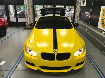 bmw e93 328 컨버터블 반무광랩핑 사틴옐로우 전체랩핑시공 부천랩핑 / 부천 상이로