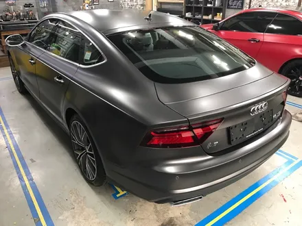 부천 랩핑 아우디 a7 5.5 TDI 사틴 네로 펄 전체랩핑 반무광 다크 그레이 랩핑 / 부천 상이로