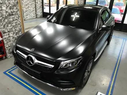 부천랩핑 신형 벤츠GLC220d 4matic 블랙사틴 전체랩핑시공 / 부천 상이로