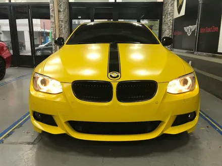 bmw e93 328 컨버터블 반무광랩핑 사틴옐로우 전체랩핑시공 부천랩핑 / 부천 상이로
