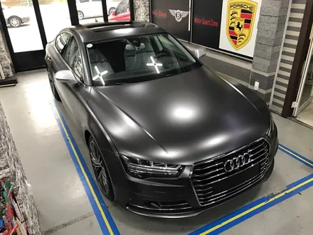 부천 랩핑 아우디 a7 5.5 TDI 사틴 네로 펄 전체랩핑 반무광 다크 그레이 랩핑 / 부천 상이로