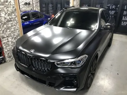 [자동차 랩핑] 신형 bmw x6 40d  사틴 블랙 무광 전체 랩핑 시공 부천 모터가드존 본점 / 부천 상이로
