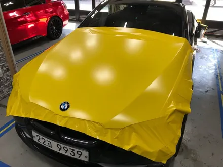 bmw e93 328 컨버터블 반무광랩핑 사틴옐로우 전체랩핑시공 부천랩핑 / 부천 상이로