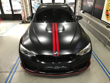 부천랩핑 신형 bmw m3 사틴 블랙 전체 랩핑 및 래드 데칼 랩핑 반무광 랩핑 / 부천 상이로