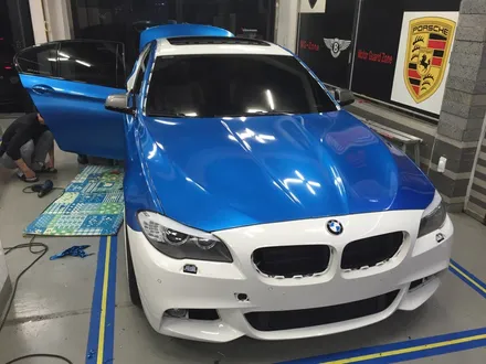 부천 랩핑 에스틸 블루 랩핑+부천전체랩핑+브라이트 블루 메탈릭 랩핑+bmw f10 550d / 부천 상이로