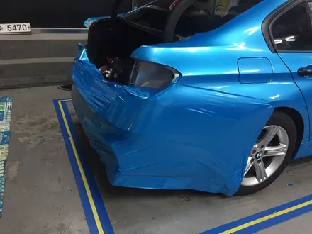 부천 랩핑 bmw 320d f30 바하마 블루 펄 전체랩핑 및 m 퍼포먼스 데칼 랩핑 / 부천 상이로