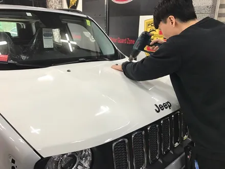 부천랩핑 지프(jeep)레니게이드 4x4 화이트아이보리 전체랩핑 / 부천 상이로