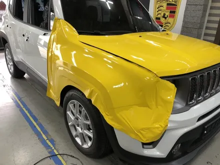 인천부천랩핑 지프 jeep 레니게이드 다크옐로우 유광필름 전체랩핑시공 / 부천, 광명, 시흥