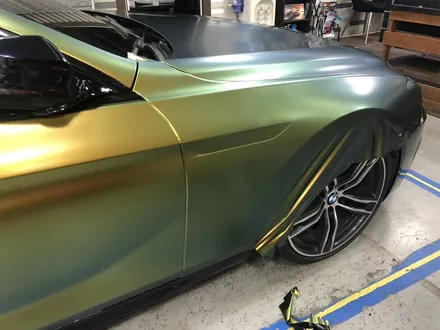 인천부천자동차랩핑 bmw 640d m 사틴 스프링플래쉬 카멜레온필름 전체랩핑 / 부천, 광명, 시흥